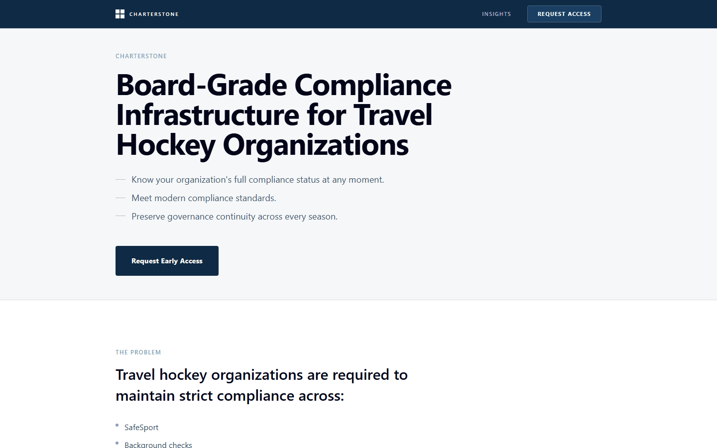 CharterStone interface