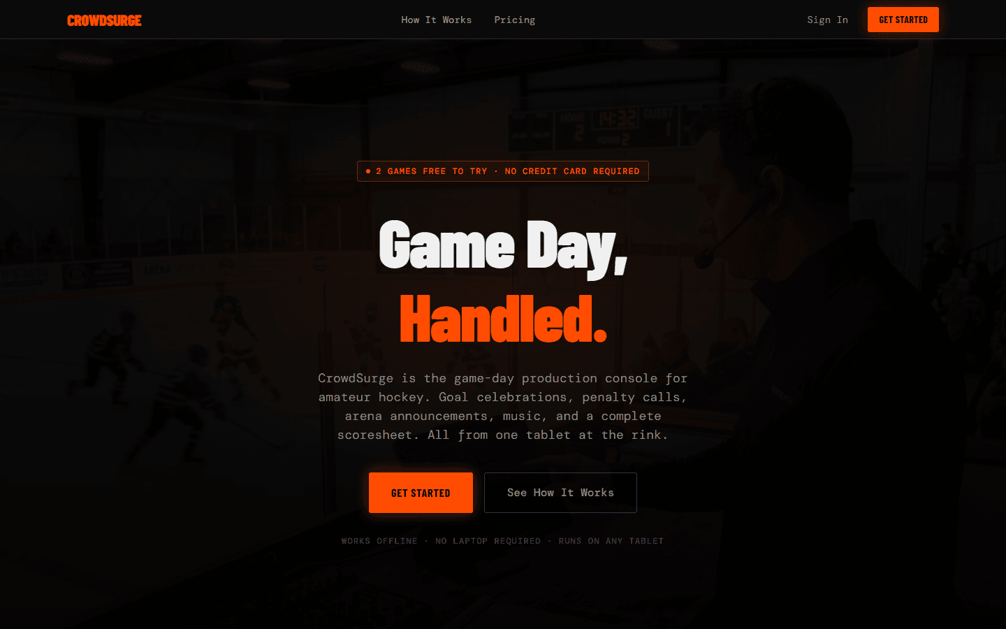 CrowdSurge interface